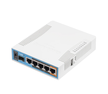 Маршрутизатор некерований MikroTik hAP ac (RB962UiGS-5HacT2HnT) (5xRJ45+1xSFP) Wi-Fi5 2.4/5ГГц 1.75Гбіт/с PassivePoE AP