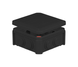 Розподільча коробка для дротів UNIKA PLANK PLK6010850 (114x114x57 мм) IP55, Black
