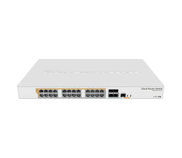 PoE-комутатор 28-портовий керований MikroTik CRS328-24P-4S+RM 128Гбіт/с PoE+ 450Вт SFP+