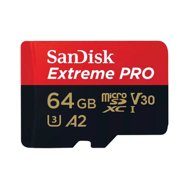 Карта памяти MiсroSDXC SanDisk Extreme Pro UHS-I U3 c SD-адаптером, 64 ГБ