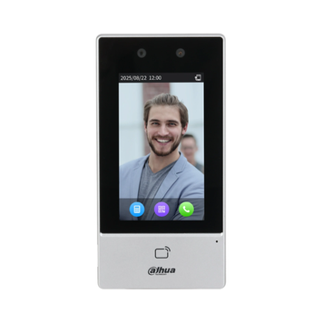 Терминал распознавания лиц со считывателем Mifare-карт и QR-кодов Dahua DHI-ASI6213D-W 4.3''