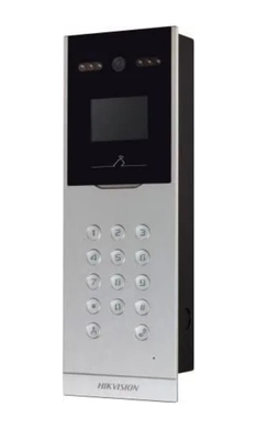 IP-видеопанель многоабонентская с Mifare-считывателем Hikvision DS-KD8023-E6 2Мп 70&deg;