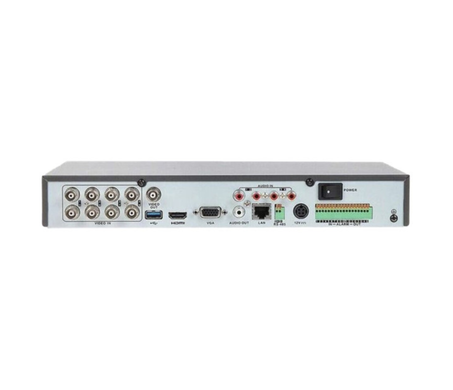 Гібридний відеореєстратор 8-канальний Hikvision iDS-7208HTHI-M2/S(C) 128Мбіт/с