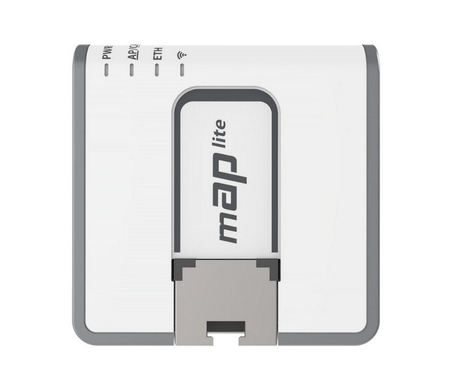 Маршрутизатор MikroTik mAP lite (RBmAPL-2nD) (1xRJ45) Wi-Fi4 2.4ГГц 0.3Гбіт/с