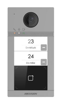 IP-відеопанель 2-абонентська з Mifare-зчитувачем Hikvision DS-KV8213-WME1(C)/Europe BV 2Мп 124&deg; Wi-Fi PoE