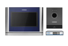Комплект відеодомофона Commax CIOT-700M + Commax CIOT-D20M (A) c коммутатором на 8 портів