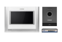 Комплект відеодомофона Commax CIOT-700M + Commax CIOT-D20M (A) c коммутатором на 4 порта