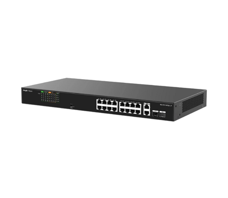 PoE-комутатор 18-портовий Ruijie Reyee RG-ES118FGS-LP 7.2Гбіт/с PoE+ 120Вт SFP