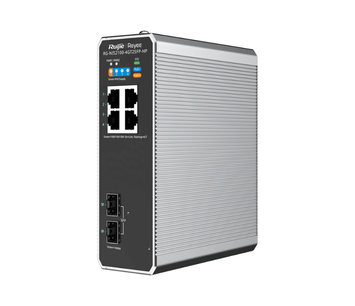 PoE-комутатор 6-портовий керований Ruijie Reyee RG-NIS2100-4GT2SFP-HP 12Гбіт/с Hi-PoE 180Вт SFP