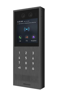 Биометрическая IP-видеопанель многоабонентская с UKEY-считывателем Akuvox X912S 2Мп 125&deg; QR PoE