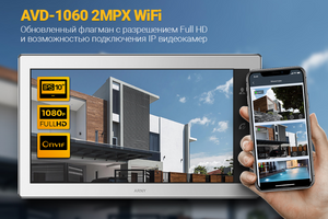 Оновлений флагман з роздільною здатністю Full HD і підключенням IP камер AVD-1060 (2Mpx) WiFi