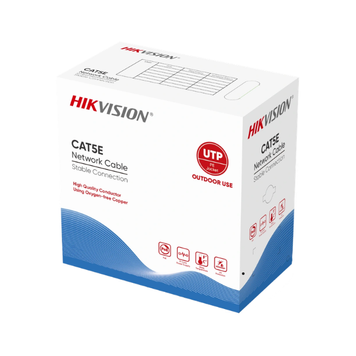 Кабель витая пара уличный Hikvision DS-1LN5EO-UU/E UTP Cat5e Cu PE (4х2х0.5) 24AWG (305 м)