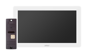 Комплект відеодомофона мультиформатний ARNY AVD-7012FHD (AVD-712FHD 2Мп 7'' IPS + AVP-05 2Мп 74&deg;), White + Brown