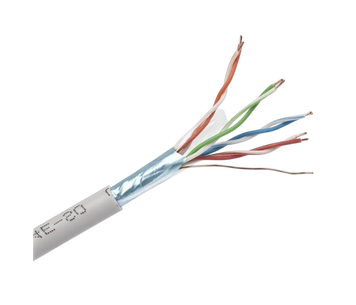 Кабель кручена пара внутрішній OK-Net КПВЄ-ВП FTP Cat5e Cu PVC (4х2х0.51) 24AWG (100м)