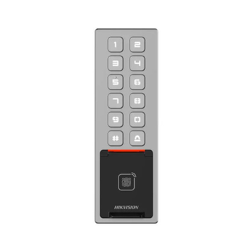 Биометрический терминал с Mifare-считывателем и клавиатурой Hikvision DS-K1T805MBFWX