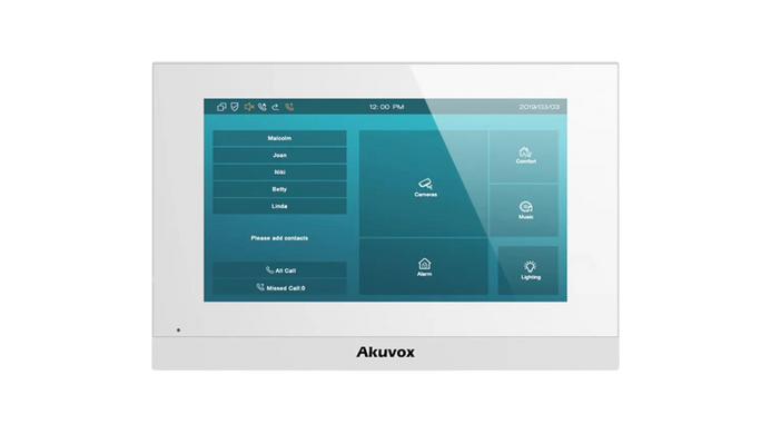Відеодомофон Akuvox C313WE 7" SIP на Linux з Wi-Fi, White