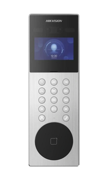 Біометрична IP-відеопанель багатоабонентська Hikvision DS-KD9203-E6 2Мп+2Мп 120&deg; Mifare, Silver