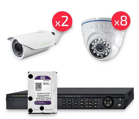 Комплект IP видеонаблюдения для производства 2