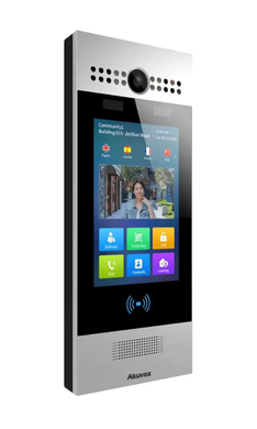 Біометрична IP-відеопанель багатоабонентська Akuvox R29C 2Мп+1Мп 105&deg; UKEY QR PIR PoE, Silver