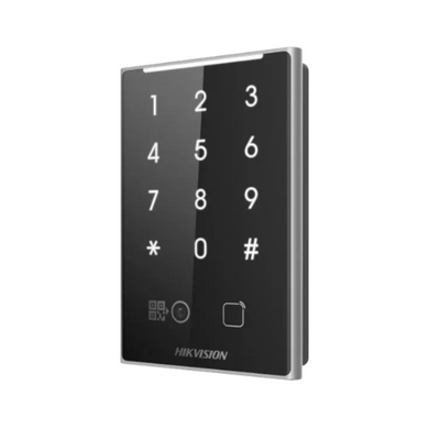 Зчитувач QR-кодів, Barcode та карток (Mifare, Desfire, Felica) з клавіатурою Hikvision DS-K1109DKB-QR