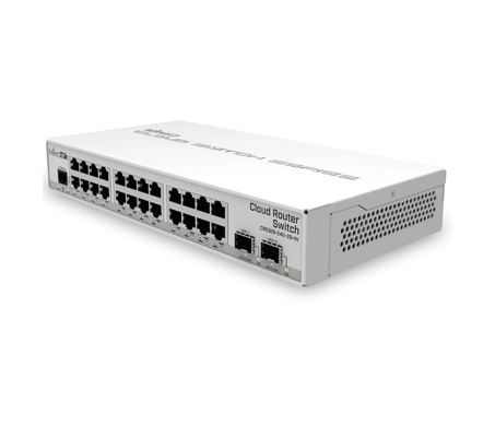Комутатор 26-портовий керований MikroTik CRS326-24G-2S+IN 88Гбіт/с SFP+