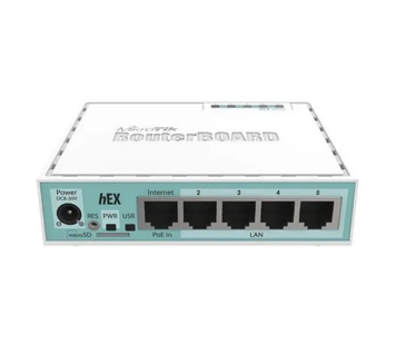 Маршрутизатор MikroTik hEX (RB750Gr3) (5xRJ45) Gigabit Ethernet 1Гбит/с