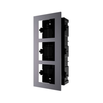 Комплект для врізного монтажу 3-х відеопанелей Hikvision DS-KD-ACF3 (алюміній)