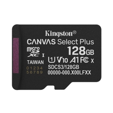 Карта памяти MicroSDXC Kingston Canvas Select Plus (SDCS3/xxxGB) с SD-адаптером