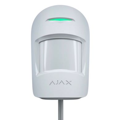 Дротовий датчик руху Ajax MotionProtect Plus Fibra з мікрохвильовим сенсором для приміщень