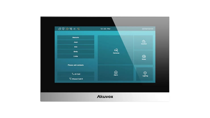 Видеодомофон Akuvox C313N 7" SIP на Linux, Silver